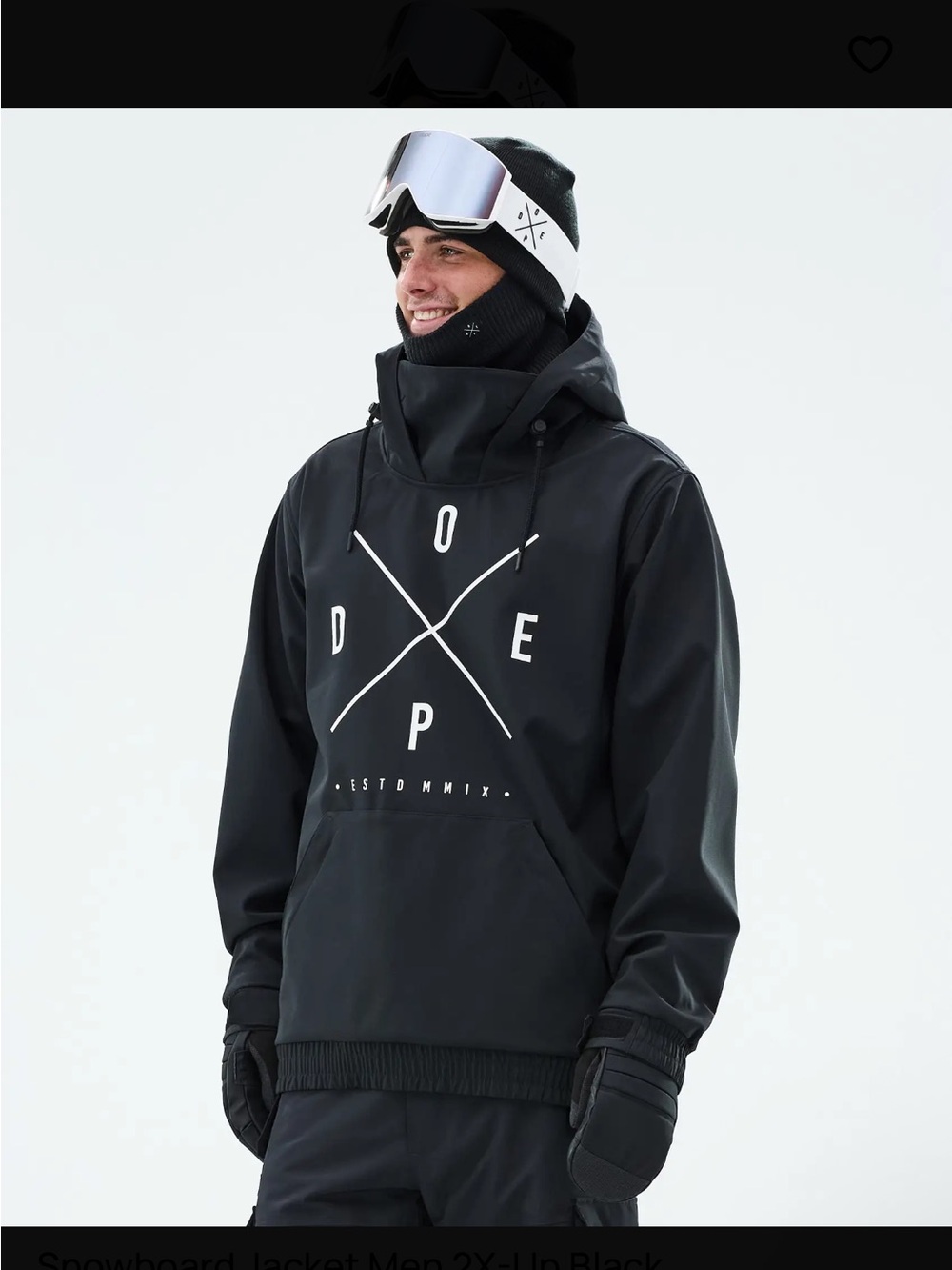 (New) DOPE SNOW Yeti Snowboard Jacket Men 2X -Up Black